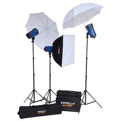 Excella Cario Üçlü 350W Advanced Paraflaş Seti