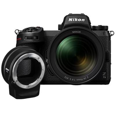 Nikon Z7 II Body + 24-70mm f/4 Lens + FTZ II Adaptör