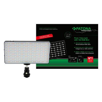 PATONA 4290 PREMIUM LED RGB Photo and Video light with 160 adjustable RGB LEDs and 3 scenes