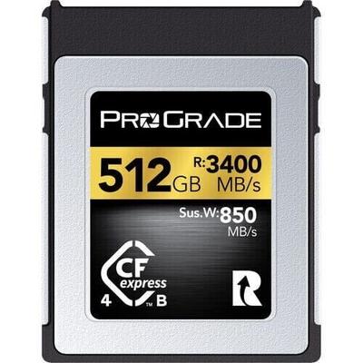 ProGrade Digital 512GB CFexpress 4.0 Type B 3400+ MB/Sec Read - 850 MB/Sec Sust Write YENİ