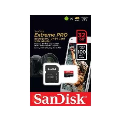 SanDisk 32GB MicroSDHC Extreme Pro 100MB/s UHS-I U3 Hafıza Kartı