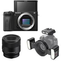 Sony A6600 Body 4K Aynasız Fotoğraf Makinesi Dental Kit 50mm