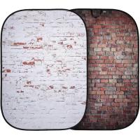Lastolite LB5706 Urban Collapsible Background 1.5 x 2.1m Red /Distressed White Brick 