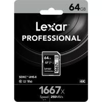 Lexar 64GB Professional 1667x UHS-II SDXC Hafıza Kartı